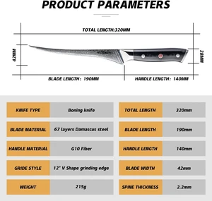 Seido Knives Shujin Fillet Knife - Black Seido Knives Shujin Fillet Knife - Black