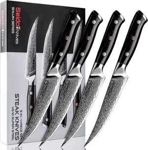 Seido Knives Shujin 4-Piece Steak Knife Set - Black Seido Knives Shujin 4-Piece Steak Knife Set - Black