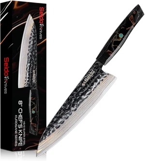 Seido Knives Kurogane Chef's Knife - Black & Brown Seido Knives Kurogane Chef's Knife - Black & Brown