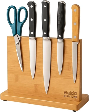 Seido Knives Bamboo Knife Holder - Light Gold Seido Knives Bamboo Knife Holder - Light Gold