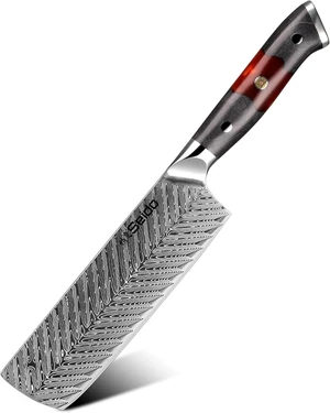 Seido Knives Inferuno 7" Nakiri Knife - Red & Black Seido Knives Inferuno 7" Nakiri Knife - Red & Black