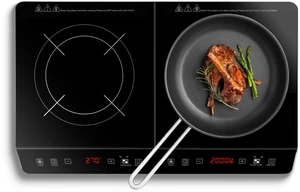Fresh Fab Finds iMounTEK 4000W Induction Cooktop Portable Double Induction Cooker Electric Dual Burner Stove Countertop Hot Plate with 9 Power 9 Temperature 0-3H Timer - Black Fresh Fab Finds iMounTEK 4000W Induction Cooktop Portable Double Induction Cooker Electric Dual Burner Stove Countertop Hot Plate with 9 Power 9 Temperature 0-3H Timer - Black