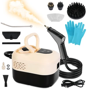Fresh Fab Finds iMounTEK 1500W Handheld High Temperature and Pressure Steamer Cleaner with 1200ML Tank 8 Accessories 6 Steam Levels Digital Display Handle Control for Dirt - Beige Fresh Fab Finds iMounTEK 1500W Handheld High Temperature and Pressure Steamer Cleaner with 1200ML Tank 8 Accessories 6 Steam Levels Digital Display Handle Control for Dirt - Beige