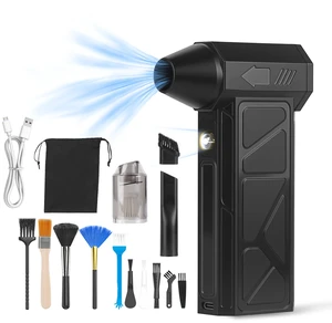 Fresh Fab Finds iMounTEK Compressed Air Duster with LED Light Vacuum Cleaner Max 160000RPM Speed for PC Keyboard Cleaning High Speed Rechargeable Cordless Air Blower with 4 - Black Fresh Fab Finds iMounTEK Compressed Air Duster with LED Light Vacuum Cleaner Max 160000RPM Speed for PC Keyboard Cleaning High Speed Rechargeable Cordless Air Blower with 4 - Black
