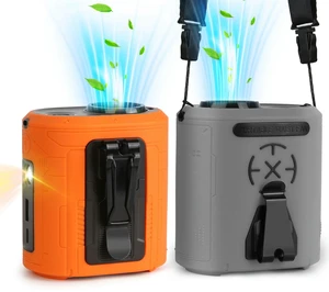 Fresh Fab Finds 5 In 1 Portable Waist Clip Fan With 5 Speeds Flashlight 10000mAh Battery Operated Personal Wearable Turbo Belt Fan Hands-Free Neck Fan For Camping Tra - Orange Fresh Fab Finds 5 In 1 Portable Waist Clip Fan With 5 Speeds Flashlight 10000mAh Battery Operated Personal Wearable Turbo Belt Fan Hands-Free Neck Fan For Camping Tra - Orange