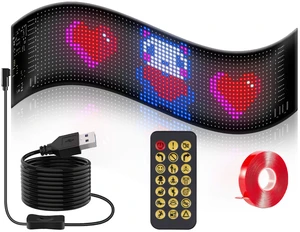 Fresh Fab Find 2Pack 16x96 Matrix Devil Eyes Lights For Car Ultra-thin Programmable LED Car Signs with APP Remote Control DIY Design Text Patterns Animations - Black Fresh Fab Find 2Pack 16x96 Matrix Devil Eyes Lights For Car Ultra-thin Programmable LED Car Signs with APP Remote Control DIY Design Text Patterns Animations - Black