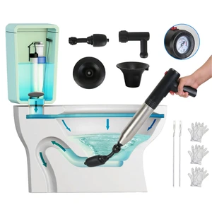 Fresh Fab Find Electric Toilet Plunger High Pressure Air Plunger Air Drain Blaster Drain Clog Remover with Real Time Pressure Display for Toilets Bathroom Floor Drai - Black Fresh Fab Find Electric Toilet Plunger High Pressure Air Plunger Air Drain Blaster Drain Clog Remover with Real Time Pressure Display for Toilets Bathroom Floor Drai - Black