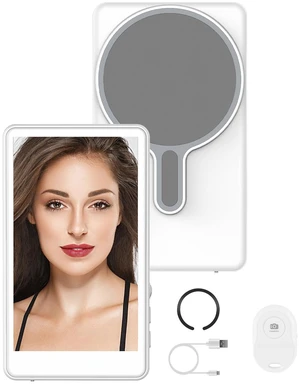 Fresh Fab Find Vlog Selfie Monitor Screen Magnetic Rear Camera Phone Monitor Wireless Selfie Monitor Screen with 33FT Remote for Vlog Live Stream Compatible with IOS - White Fresh Fab Find Vlog Selfie Monitor Screen Magnetic Rear Camera Phone Monitor Wireless Selfie Monitor Screen with 33FT Remote for Vlog Live Stream Compatible with IOS - White