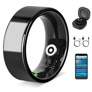 Fresh Fab Find Smart Ring Health Tracker Fitness/Sleep/Stress/HRV Tracker with Charging Case Magnetic Charging Cable for Women & Men Compatible with iOS & Android 7- - Black Fresh Fab Find Smart Ring Health Tracker Fitness/Sleep/Stress/HRV Tracker with Charging Case Magnetic Charging Cable for Women & Men Compatible with iOS & Android 7- - Black