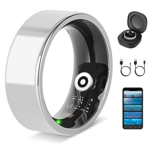 Fresh Fab Find Smart Ring Health Tracker Fitness/Sleep/Stress/HRV Tracker with Charging Case Magnetic Charging Cable for Women & Men Compatible with iOS & Android 7- - Silver Fresh Fab Find Smart Ring Health Tracker Fitness/Sleep/Stress/HRV Tracker with Charging Case Magnetic Charging Cable for Women & Men Compatible with iOS & Android 7- - Silver
