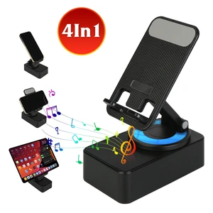 Fresh Fab Find 4 In 1 Foldable Wireless Speaker Phone Stand With Power Bank 360ºRotatable Stand Wireless 5.3 Speaker 5000mAh Battery RGB Light for Phones iPads - Black Fresh Fab Find 4 In 1 Foldable Wireless Speaker Phone Stand With Power Bank 360ºRotatable Stand Wireless 5.3 Speaker 5000mAh Battery RGB Light for Phones iPads - Black