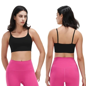 Fresh Fab Find Womens Strap Sports Bra, Square Neck, Removable Pads, Low Impact - Black Fresh Fab Find Womens Strap Sports Bra, Square Neck, Removable Pads, Low Impact - Black