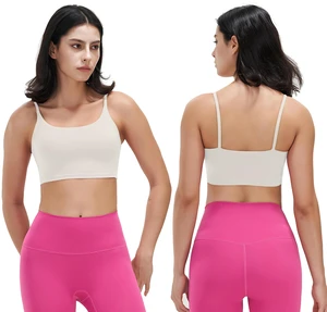 Fresh Fab Find Women Strap Sports Bra, Square Neck, Removable Pads, Low Impact - Ivory Fresh Fab Find Women Strap Sports Bra, Square Neck, Removable Pads, Low Impact - Ivory