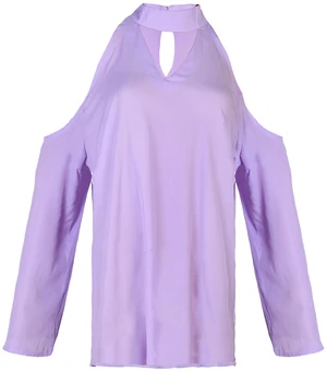 Fresh Fab Find Womens Off Shoulder V-Neck Long Sleeve Solid T-Shirt - Purple Fresh Fab Find Womens Off Shoulder V-Neck Long Sleeve Solid T-Shirt - Purple