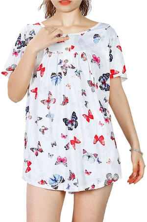 Fresh Fab Find Womens Floral Button Short Sleeve Summer Shirt Blouse S-XXL - Pink Fresh Fab Find Womens Floral Button Short Sleeve Summer Shirt Blouse S-XXL - Pink