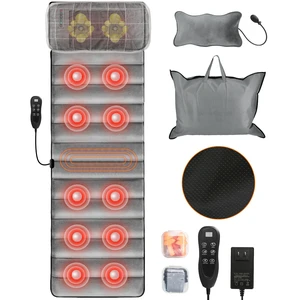 Fresh Fab Find Full Body Electric Massage Mat with Heat Vibration Massage Pad Cushion Back Massage Mattress Chair Pad with Neck Massage Pillow with 10 Vibration Moto - Gray Fresh Fab Find Full Body Electric Massage Mat with Heat Vibration Massage Pad Cushion Back Massage Mattress Chair Pad with Neck Massage Pillow with 10 Vibration Moto - Gray