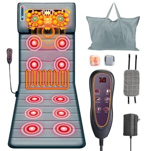 Fresh Fab Find Full Body Electric Massage Mat with Heat Vibration Massage Pad Cushion Back Massage Mattress Chair Pad with Neck Massage Pillow with 10 Vibration Moto - Gray Fresh Fab Find Full Body Electric Massage Mat with Heat Vibration Massage Pad Cushion Back Massage Mattress Chair Pad with Neck Massage Pillow with 10 Vibration Moto - Gray