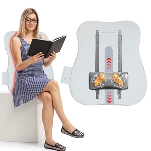 Fresh Fab Find Shiatsu Back Massager 3D Deep Tissue Kneading Massage Pillow Cordless USB Rechargeable with 3 Massaging Modes 2 Heating Levels 10Mins Auto-Off for Bac - White Fresh Fab Find Shiatsu Back Massager 3D Deep Tissue Kneading Massage Pillow Cordless USB Rechargeable with 3 Massaging Modes 2 Heating Levels 10Mins Auto-Off for Bac - White