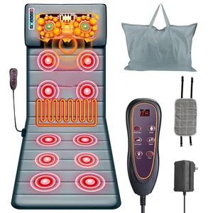 Fresh Fab Find Full Body Massage Mat Heated Vibrating Pad w/ Neck Pillow 10 Motors - Gray Fresh Fab Find Full Body Massage Mat Heated Vibrating Pad w/ Neck Pillow 10 Motors - Gray