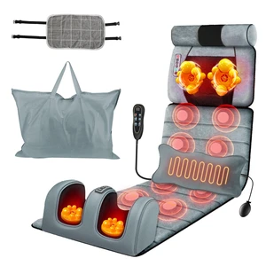 Fresh Fab Find Full Body Heated Massage Mat w/ Neck, Foot & Lumbar Pillow - Gray Fresh Fab Find Full Body Heated Massage Mat w/ Neck, Foot & Lumbar Pillow - Gray