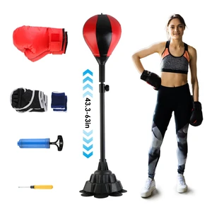 Fresh Fab Find Punching Bag with Stand Free Standing Boxing Ball for Adults 43.3-63in Height Adjustable Boxing Bag with Gloves Wrist Sleeves Stable Suction Base for - Black Fresh Fab Find Punching Bag with Stand Free Standing Boxing Ball for Adults 43.3-63in Height Adjustable Boxing Bag with Gloves Wrist Sleeves Stable Suction Base for - Black