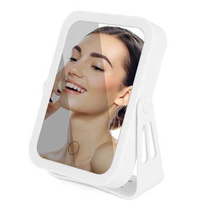 Fresh Fab Find 10X Magnifying Lighted Makeup Mirror Double Sided Travel Makeup Mirror with 3 Light Colors Touch Screen USB Rechargeable - White Fresh Fab Find 10X Magnifying Lighted Makeup Mirror Double Sided Travel Makeup Mirror with 3 Light Colors Touch Screen USB Rechargeable - White