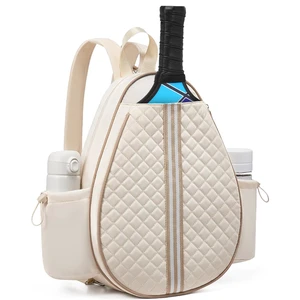 Fresh Fab Find Pickleball Sling Bag for Men Women Waterproof Badminton Tennis Backpack with Wet Pocket Hidden Fence Hook Machine Washable - Beige Fresh Fab Find Pickleball Sling Bag for Men Women Waterproof Badminton Tennis Backpack with Wet Pocket Hidden Fence Hook Machine Washable - Beige