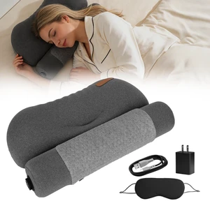 Fresh Fab Find USB Heated Neck Pillow Zero Pressure Memory Foam Cervical Neck Pillow Heated Bed Pillow with Eye Mask Adapter for Pain Relief - Gray Fresh Fab Find USB Heated Neck Pillow Zero Pressure Memory Foam Cervical Neck Pillow Heated Bed Pillow with Eye Mask Adapter for Pain Relief - Gray