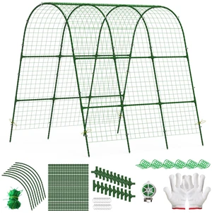 Fresh Fab Find Cucumber Trellis for Raised Bed Arch Garden Trellis for Climbing Plants Vine Vegetables Fruit Flower Grape U-Shaped Frame with Climbing Net Tunnel Pla - Green Fresh Fab Find Cucumber Trellis for Raised Bed Arch Garden Trellis for Climbing Plants Vine Vegetables Fruit Flower Grape U-Shaped Frame with Climbing Net Tunnel Pla - Green