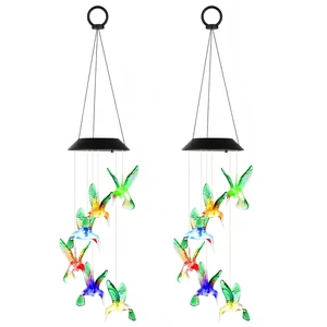 Fresh Fab Find Solar Hummingbird Wind Chime 7 Color Changing Wind Chime for Outside IPX4 Waterproof Outdoor Garden Yard Decor - Multicolor Fresh Fab Find Solar Hummingbird Wind Chime 7 Color Changing Wind Chime for Outside IPX4 Waterproof Outdoor Garden Yard Decor - Multicolor