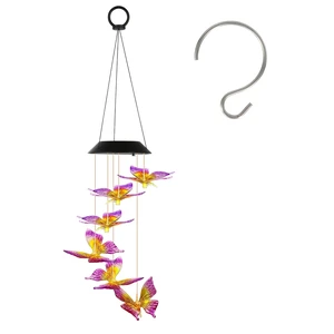 Fresh Fab Find Solar Butterfly Wind Chime 7 Color Changing Wind Chime for Outside IPX4 Waterproof Outdoor Garden Yard Decor - Multicolor Fresh Fab Find Solar Butterfly Wind Chime 7 Color Changing Wind Chime for Outside IPX4 Waterproof Outdoor Garden Yard Decor - Multicolor