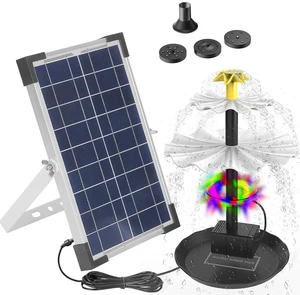 Fresh Fab Find 3-Tier Solar Bird Bath Fountain Solar Powered Water Pump Waterfall Feature with Colorful Light 3 Nozzles 6W Solar Panel for Bird Bath Patio Yard Pond - Black Fresh Fab Find 3-Tier Solar Bird Bath Fountain Solar Powered Water Pump Waterfall Feature with Colorful Light 3 Nozzles 6W Solar Panel for Bird Bath Patio Yard Pond - Black