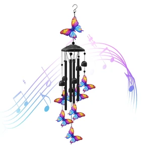Fresh Fab Find Butterfly Wind Chimes for Outside Metal Wind Chimes with Aluminum Tubes Deep Soothing Sound Decor for Garden Yard Home Patio Gift for Women Men - Black Fresh Fab Find Butterfly Wind Chimes for Outside Metal Wind Chimes with Aluminum Tubes Deep Soothing Sound Decor for Garden Yard Home Patio Gift for Women Men - Black