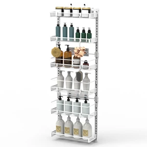 Fresh Fab Find Over-the-Door Pantry Organizer 6-Tier Steel Rack 110LBS Load Capacity - White Fresh Fab Find Over-the-Door Pantry Organizer 6-Tier Steel Rack 110LBS Load Capacity - White