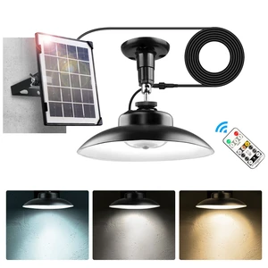 Fresh Fab Find Solar Shed Light with Separate Panel Wall Mounted Solar Pendant Light Indoor Outdoor with Remote Timer 3 Modes 3 Light Colors IP 55 Waterproof for Gaz - Black Fresh Fab Find Solar Shed Light with Separate Panel Wall Mounted Solar Pendant Light Indoor Outdoor with Remote Timer 3 Modes 3 Light Colors IP 55 Waterproof for Gaz - Black