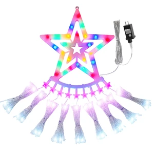 Fresh Fab Find 11.48FT 350LED Multicolored Christmas Star Waterfall Tree String Light Indoor Outdoor Waterproof String Lights With Star Topper 8 Light Modes Memory F Fresh Fab Find 11.48FT 350LED Multicolored Christmas Star Waterfall Tree String Light Indoor Outdoor Waterproof String Lights With Star Topper 8 Light Modes Memory F