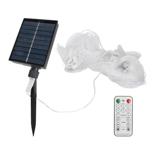 Fresh Fab Find 9.84x6.56FT 192LED Solar Christmas Net Lights Outdoor Bush Lights Dimmable IP44 Waterproof with 8 Modes Remote Timer Memory Function for Holiday Party - White Fresh Fab Find 9.84x6.56FT 192LED Solar Christmas Net Lights Outdoor Bush Lights Dimmable IP44 Waterproof with 8 Modes Remote Timer Memory Function for Holiday Party - White