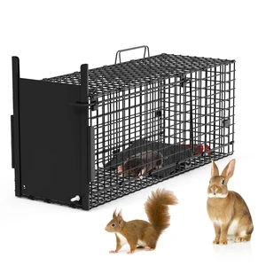 Fresh Fab Find 26in Single Door Live Animal Cage Trap For Animals Under 5LBS Easy To Setup Humane Galvanized Iron Trap Cage For Small Cats Rabbits Squirrels Moles Ch - Black Fresh Fab Find 26in Single Door Live Animal Cage Trap For Animals Under 5LBS Easy To Setup Humane Galvanized Iron Trap Cage For Small Cats Rabbits Squirrels Moles Ch - Black