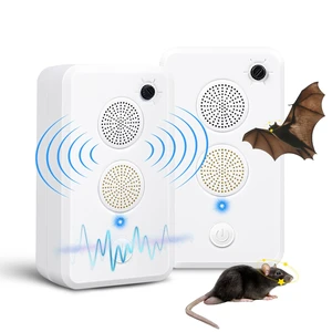 Fresh Fab Find 2Pack Rechargeable Ultrasonic Bat Repellent Indoor Outdoor Bird Mouse Deterrent Device with 6 Adjustable Levels for Attic Porch House - White Fresh Fab Find 2Pack Rechargeable Ultrasonic Bat Repellent Indoor Outdoor Bird Mouse Deterrent Device with 6 Adjustable Levels for Attic Porch House - White