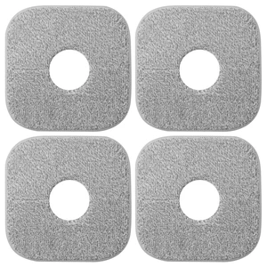 Fresh Fab Find 4Pcs Square Microfiber Mop Pads for Home Cleaning Reusable Machine Washable Flat Mop Replacements for Wet And Dry Floor Cleaning - Gray Fresh Fab Find 4Pcs Square Microfiber Mop Pads for Home Cleaning Reusable Machine Washable Flat Mop Replacements for Wet And Dry Floor Cleaning - Gray