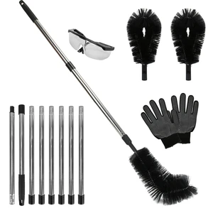 Fresh Fab Find 10.5FT Gutter Cleaning Brush With Telescoping Handle Rain Gutter Cleaner Extendable Gutter Cleaning Tool From The Ground with 2 Angled Brushes Anti-sl - Black Fresh Fab Find 10.5FT Gutter Cleaning Brush With Telescoping Handle Rain Gutter Cleaner Extendable Gutter Cleaning Tool From The Ground with 2 Angled Brushes Anti-sl - Black