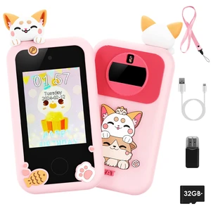 Fresh Fab Find Kids Toy Smartphone Dual Camera Phone Touchscreen Learning Toy with Shockproof Cartoon Case Torch 16 Games ABC Learning for Boys Girls Aged 3+ - Pink Fresh Fab Find Kids Toy Smartphone Dual Camera Phone Touchscreen Learning Toy with Shockproof Cartoon Case Torch 16 Games ABC Learning for Boys Girls Aged 3+ - Pink