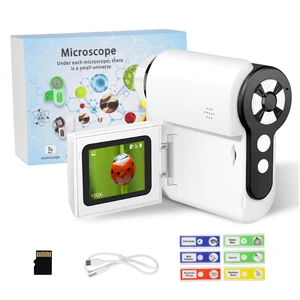 Fresh Fab Find 3 In 1 1000X Kids Microscope Telescope Camera Handheld USB Mini Microscope with LED Light 6 Sample Slides 32G MMC Card for Boys Girls Aged 6+ Years O - White Fresh Fab Find 3 In 1 1000X Kids Microscope Telescope Camera Handheld USB Mini Microscope with LED Light 6 Sample Slides 32G MMC Card for Boys Girls Aged 6+ Years O - White