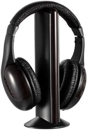 Fresh Fab Finds Wireless RF Headphones with Mic, Over-Ear Headsets, 98.4ft Range, Y-shaped Cable, for TV Radio CD