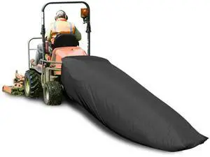 Fresh Fab Finds Lawn Tractor Leaf Bag 54 Cu Ft Garden Waste Collection w/ 112in Opening for Riding Mower - Black