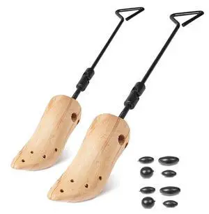 Fresh Fab Finds Boot Stretcher Pair Adjustable Wooden Shoe Shaper Expander for Men Women - Brown - Medium