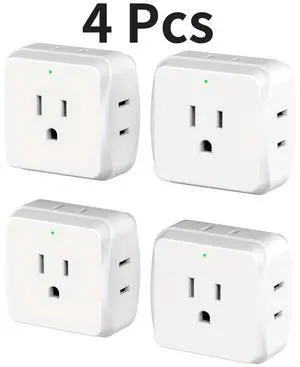 DEPOW Multi Plug Wall Outlet 4 Pack, 5 Outlets Plug Adapter,Outlet Splitter Cruise Ship Essentials, Wall Outlet Extender for Travel, Home, Office, Dorm, Cruise Ship, White 4pcs DEPOW Multi Plug Wall Outlet 4 Pack, 5 Outlets Plug Adapter,Outlet Splitter Cruise Ship Essentials, Wall Outlet Extender for Travel, Home, Office, Dorm, Cruise Ship, White 4pcs