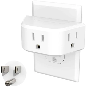 1pc DEPOW Multi Plug Outlet Extender, Outlet Splitter for Bathroom, No Blocking with 3 Way Angled Design, Cruise Essentials, Small Multiple Plug Adapter for Kitchen Office, White 1pack 1pc DEPOW Multi Plug Outlet Extender, Outlet Splitter for Bathroom, No Blocking with 3 Way Angled Design, Cruise Essentials, Small Multiple Plug Adapter for Kitchen Office, White 1pack