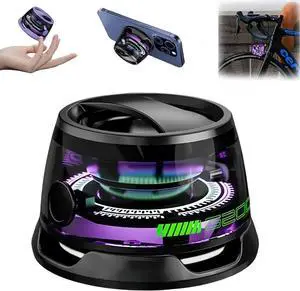 Mini Speaker With RGB Lighting, As A Phone Stand, Magnetic Wireless Speaker, Suitable For Smartphones And Tablets Christmas Holiday Gifts And Other Multi-purpose Gifts