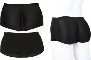 Men Padded Butt Booster Boyshort Panties Underwear Boxer Brief - Small